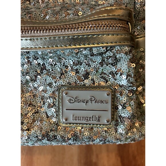 Disney Parks Loungefly Arendelle Aqua Sequins Minnie Mouse  display picture 3